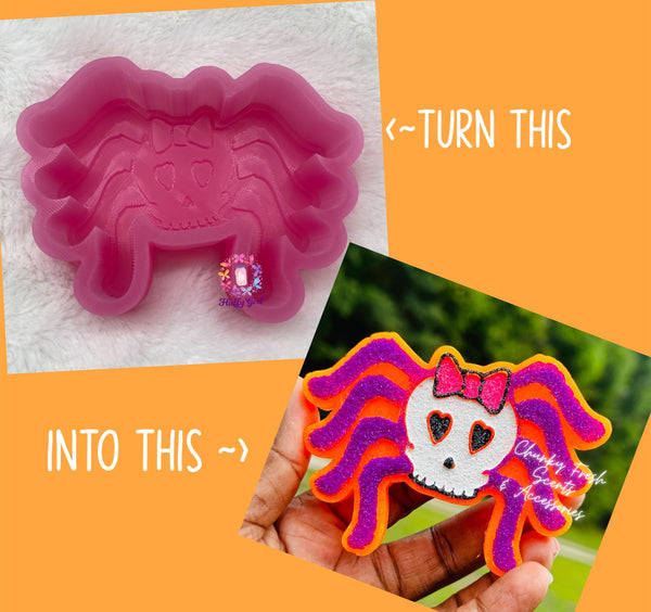 Spider Skull Freshie Mold