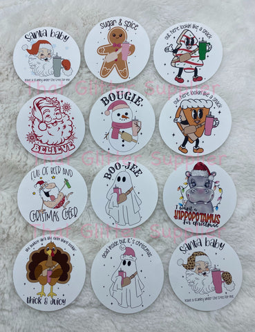 Christmas Cardstock Rounds