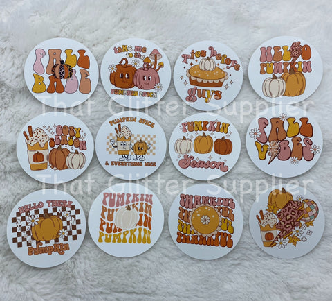 Retro Fall Cardstock Rounds