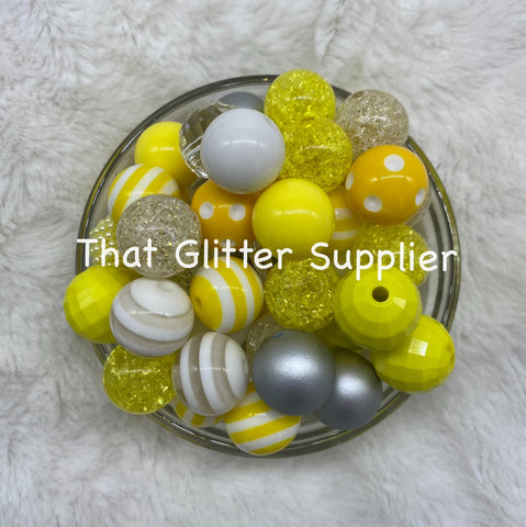 Yellow Bubblegum Beads
