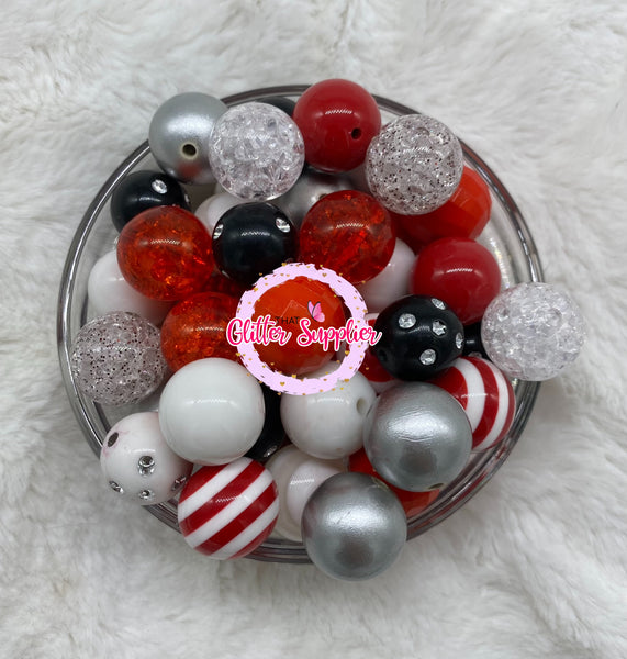 Red Bubblegum Beads