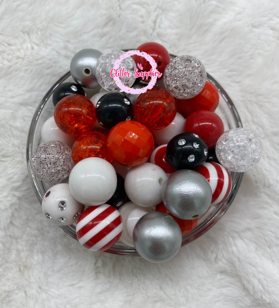 Red Bubblegum Beads