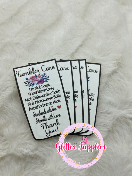 Tumbler Care Cards