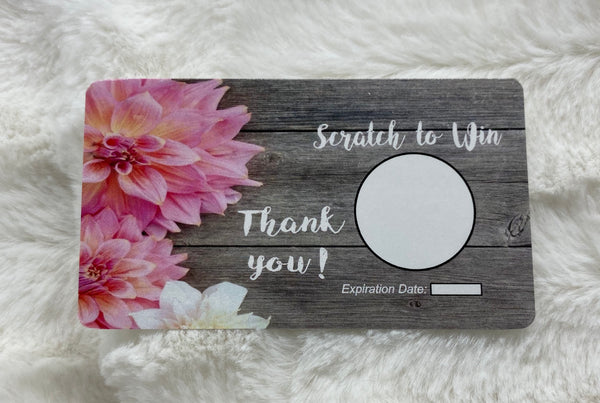 Pink Flower Promotional Cards