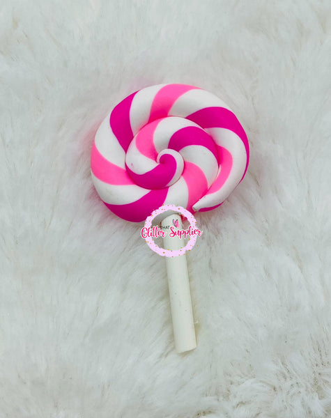 Pink Lollipop Polymer Clay