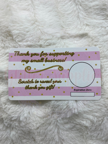 Pink Stripped Promotional Cards