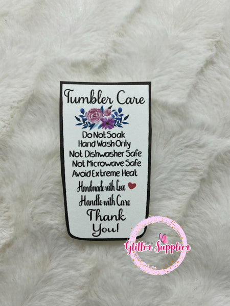 Tumbler Care Cards
