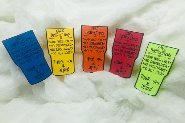 Tumbler Care Cards