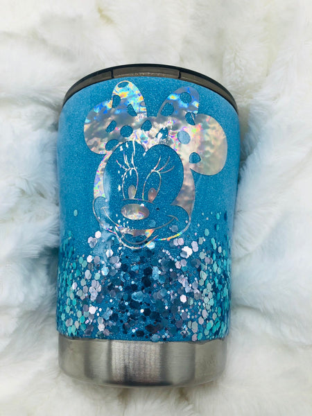 Minnie Mouse Cup, Minnie Mouse, Tumbler, Glitter Cup, Minnie, Mickey Mouse, Minnie Mouse Tumbler, Kids Cup, Birthday Cup, Kids, Blue Cup