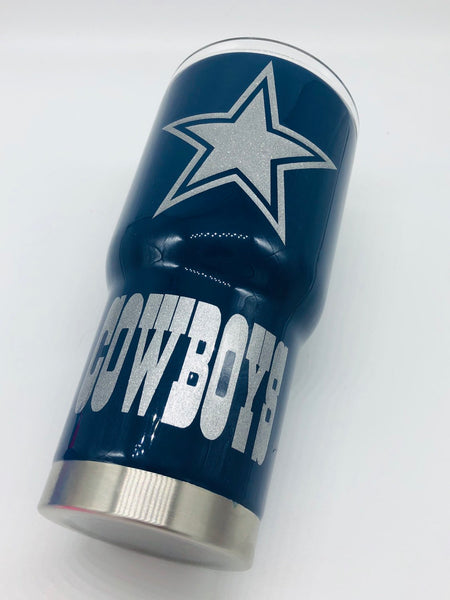 Cowboys, Tumbler, Cowboys Cup, Cowboys Tumbler, Glitter Tumbler, Glitter, Gift, Birthday, Father's Day, Sports, Sports Cup, Football