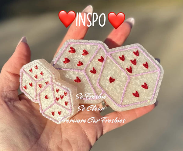 Heart Dice Freshie Mold