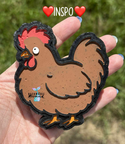 Fluffy Chicken Freshie Mold