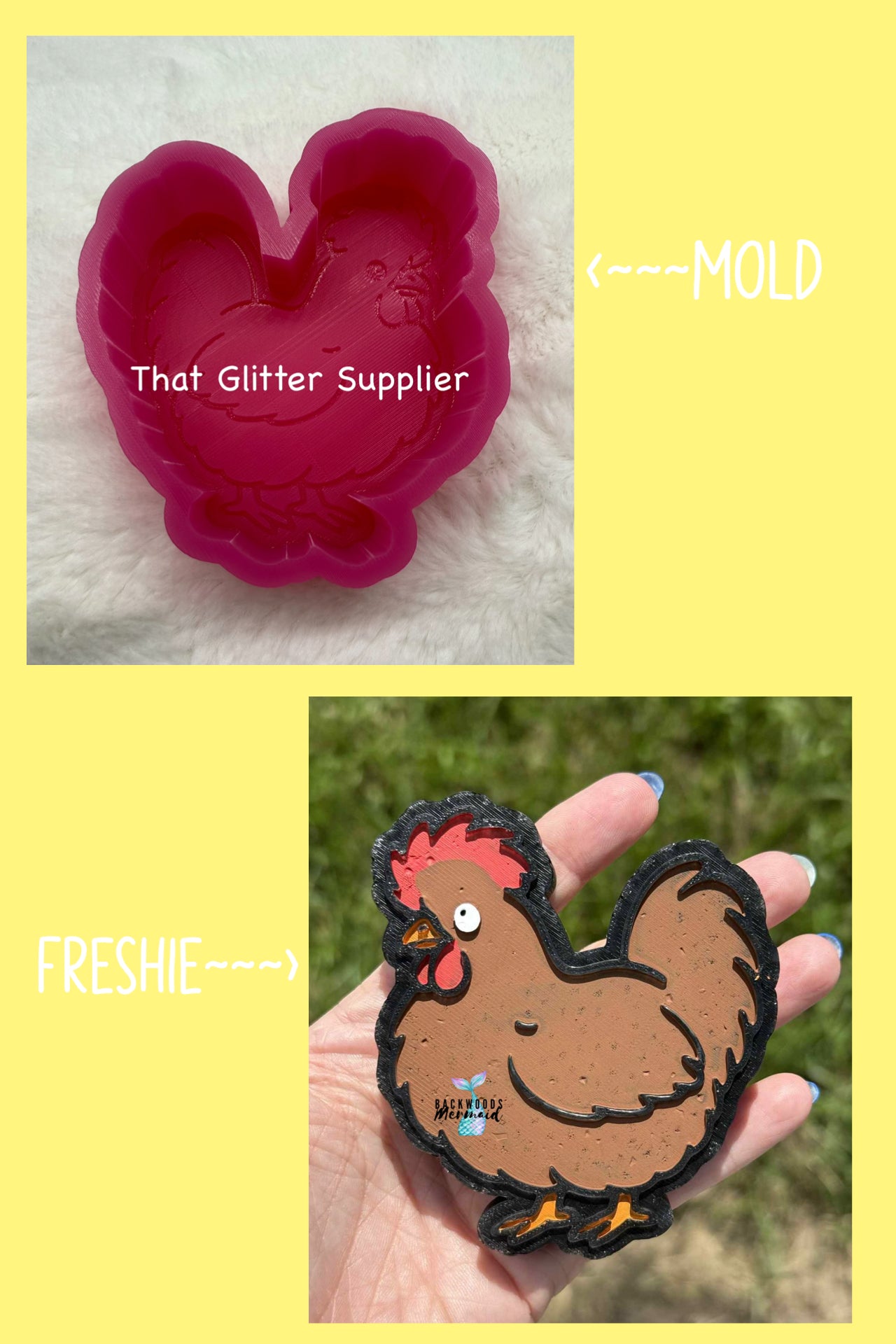 Fluffy Chicken Freshie Mold