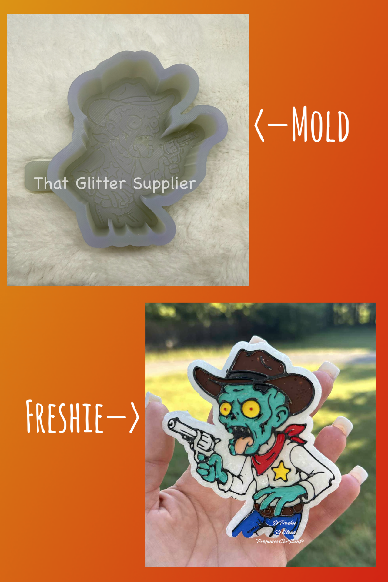 Cowboy Ghost Freshie Mold