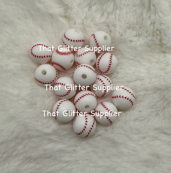 Baseball Focal Beads