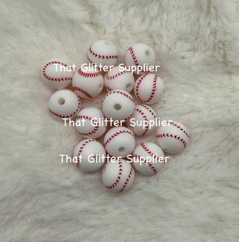 Baseball Focal Beads