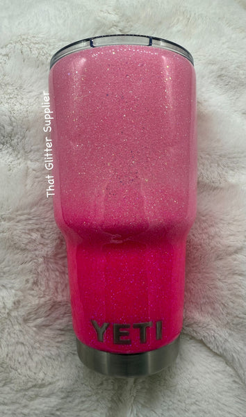 Pink Ombré Glitter Tumbler