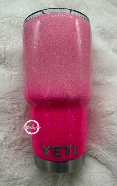 Pink Ombré Glitter Tumbler