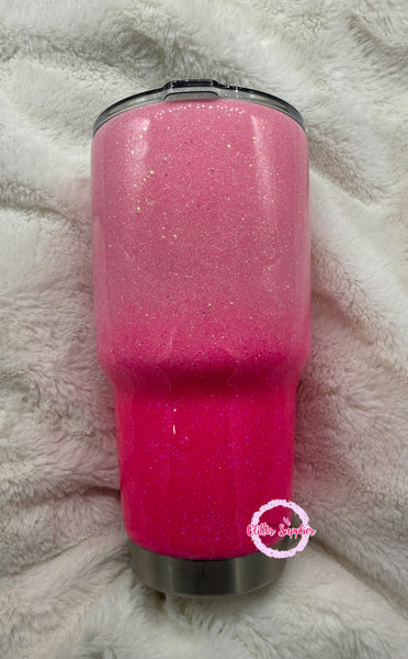 Pink Ombré Glitter Tumbler