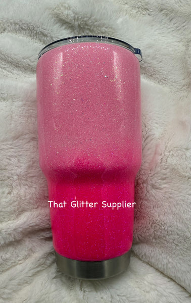 Pink Ombré Glitter Tumbler