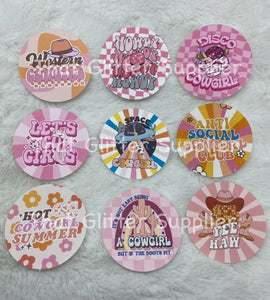 Western Cowgirl Cardstock Rounds