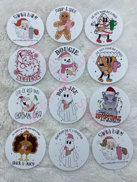 Christmas Cardstock Rounds