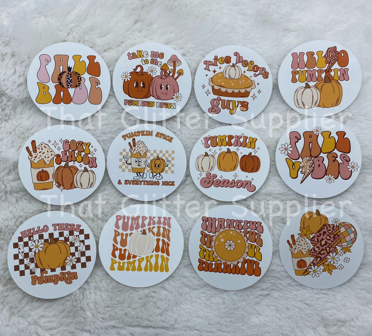 Fall Cardstock Rounds – That Glitter Supplier