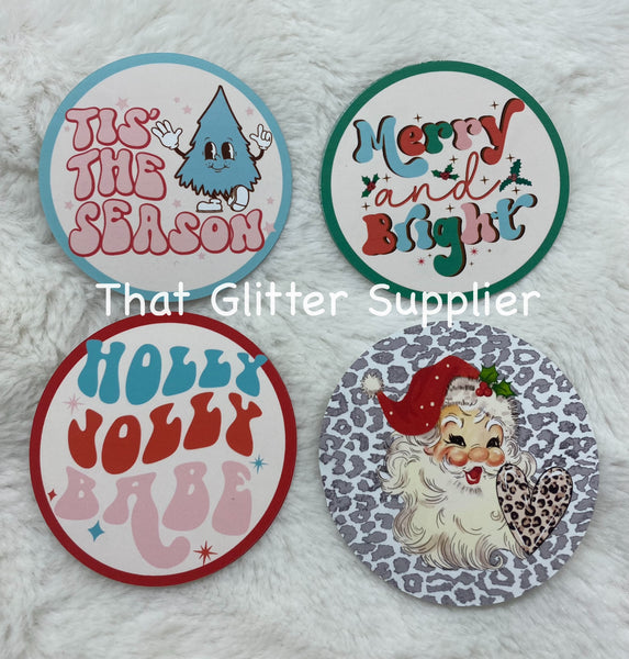 Christmas Cardstock Rounds