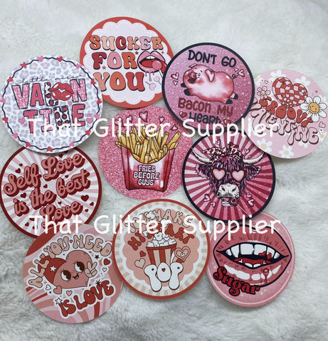 Valentines Cardstock Rounds