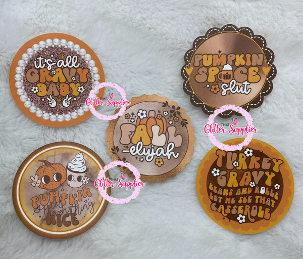 Fall Thanksgiving Cardstock Rounds