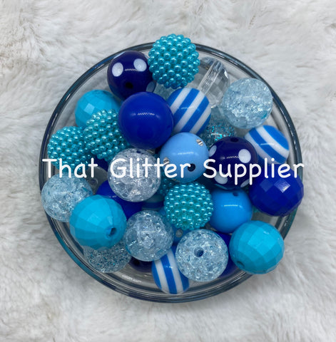 Blue Bubblegum Beads