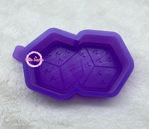 Heart Dice Freshie Mold