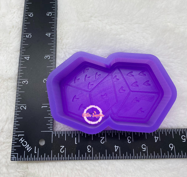 Heart Dice Freshie Mold