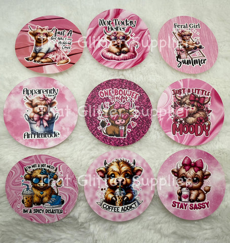 Cow Cardstock Rounds