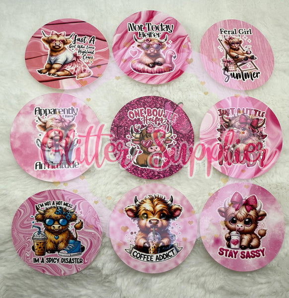 Cow Cardstock Rounds