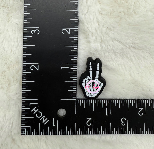 Skeleton Peace Focal Bead
