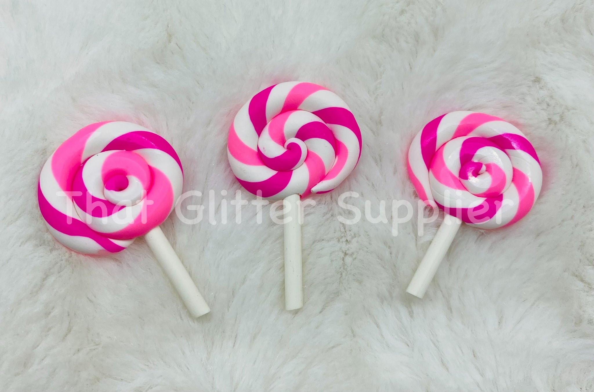 Pink Lollipop Polymer Clay