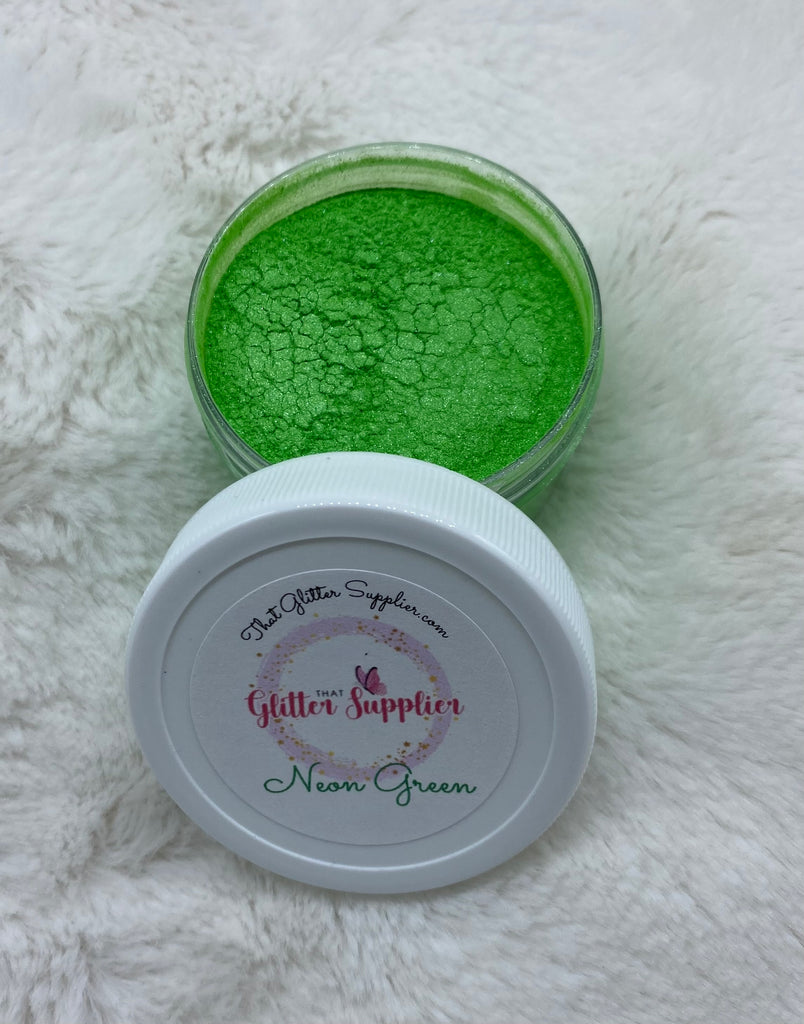 Neon Green Mica Cosmetic Grade Pigment Powder – That Glitter Supplier