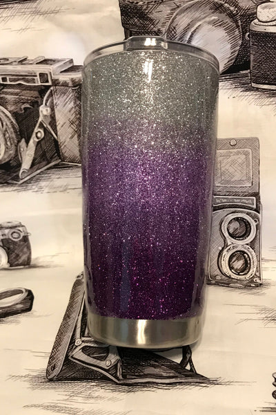 Three Tone Perfectly Purple Glitter Tumbler