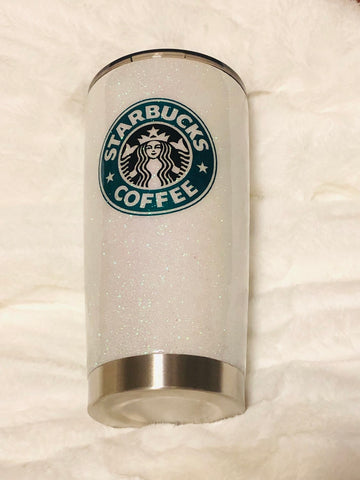 Coffee Cup, Coffee Tumbler, Starbucks Cup, Starbucks, Coffee, Tumbler, Cup, Glitter Cup, Glitter, White Cup, Starbucks Tumbler