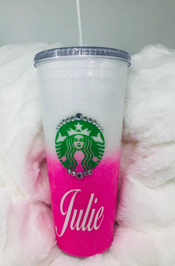 Glitter Name Starbucks travel cup