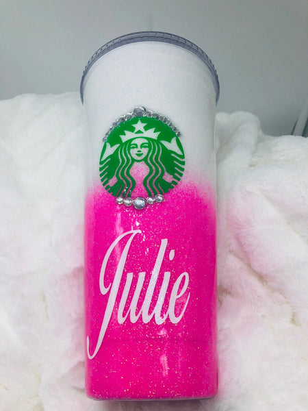 Glitter Cup, Starbucks, Starbucks Cup, Glitter, Cup with Straw, Starbucks Glitter Cup,Pink Glitter, White Glitter, Tumbler, Water Cup