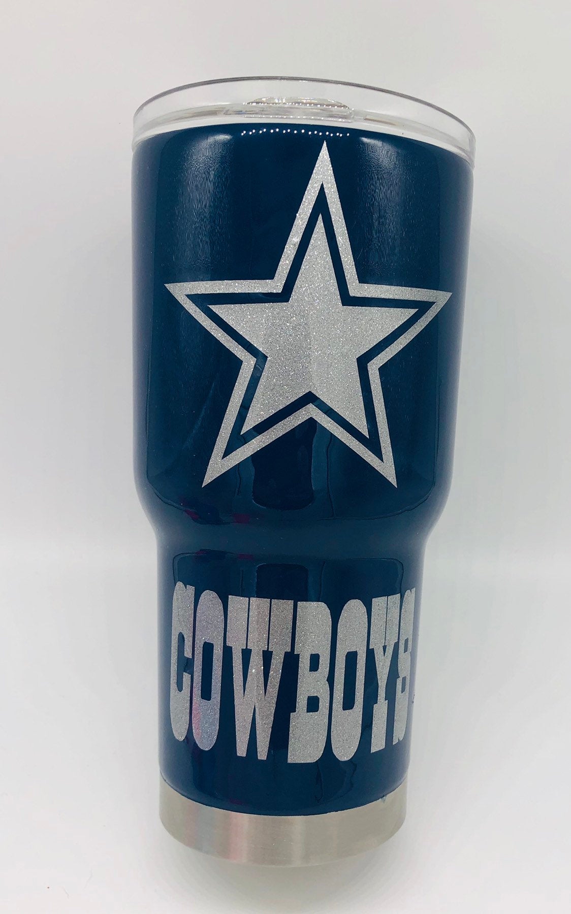 Cowboys, Tumbler, Cowboys Cup, Cowboys Tumbler, Glitter Tumbler, Glitter, Gift, Birthday, Father's Day, Sports, Sports Cup, Football