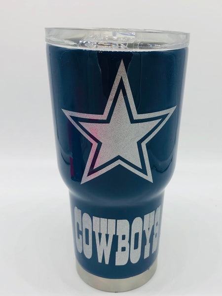 Cowboys, Tumbler, Cowboys Cup, Cowboys Tumbler, Glitter Tumbler, Glitter, Gift, Birthday, Father's Day, Sports, Sports Cup, Football